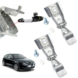 For Fiat 500 Door Handle Left Right Side Repair Hinge Chrome Repair Kit 2pcs - Picture 1 of 10