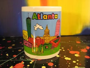 Atlanta Georgia City Souvenir Mug with Landmarks CNN, Coca-Cola Bldgs - Picture 1 of 4