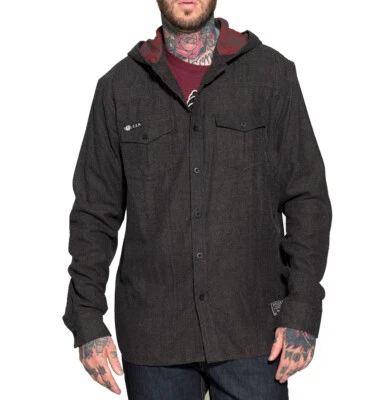 Camisa con botones de franela con capucha Sullen Clothing para hombre Foto 1 de 3