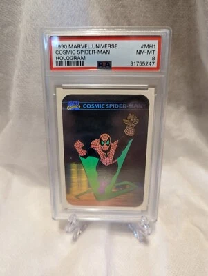1990 Marvel Universe #MH1 Cosmic Spiderman Hologram PSA 8 NM-MT - Image 1 of 2