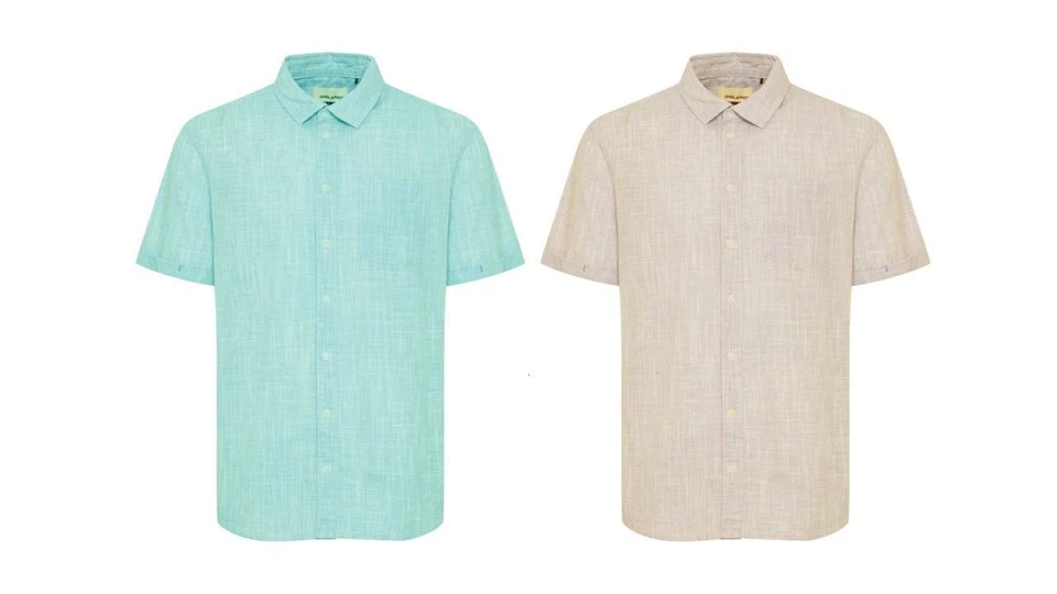 Camisa de manga corta tejida mezcla para hombre 20717507 BB, 2XL-6XL, 2 colores Foto 1 de 4