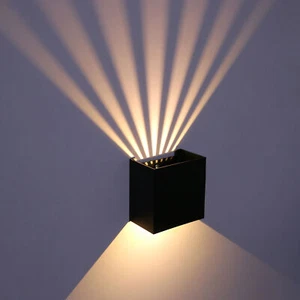 Indoor/Outdoor 6W LED Wall Mounted Light Fixture Adjustable Up/Down Lamp Garden - Picture 1 of 26
