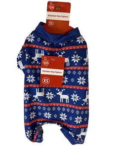 "Traje o pijama de reno de Navidad para perro ajuste extra pequeño 8"" cuello a cola nuevo" - Imagen 1 de 6