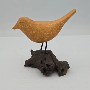 BIRD in legno da mare con piedini in acciaio su driftwood 4" - Foto 1 di 4