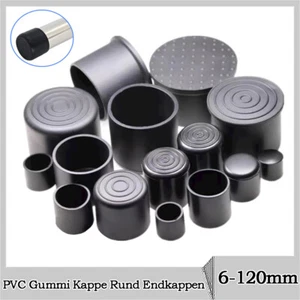 Rund PVC Vinyl Gummi Fusskappen Fussstopfen Stuhlfüsse Stuhlkappen Versch Farben - Bild 1 von 69