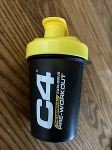 SmartShake - C4 - bottiglia shaker - giallo/nero - 14 oz - doppio shaker con colino - Foto 1 di 3
