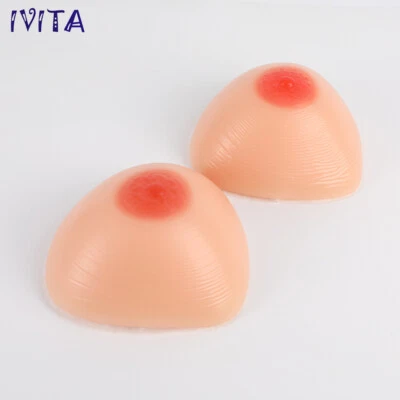 IVITA 1 Pair DD Cup Silikon Brustformen Transgender Fake Boobs BHs Enhancer - Bild 1 von 4
