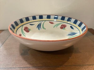 Lenox POPPIES ON BLUE Terracotta Made in Portugal -Large 12” Pasta Serving Bowl - Picture 1 of 3