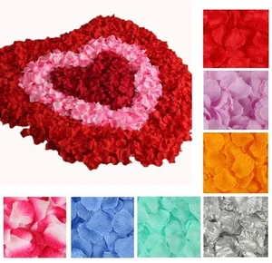 100 to 2000pcs Silk Rose Flower Petals Engagement Wedding Decoration Confetti - Picture 1 of 31