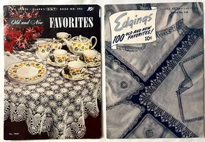 Crochet Pattens Books 100 Edgings & Old and New Favorites Doilies Sunflower Set+ - Picture 1 of 17