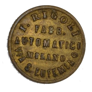 REGNO D'ITALIA MILANO Gettone Token FABBRICA AUTOMATICI I. RIGOLI - 20 - Imagen 1 de 2