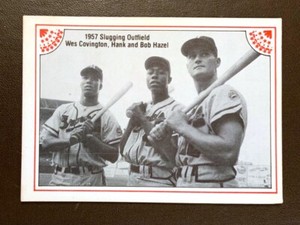 HANK AARON 1983 ASA "The Hank Aaron Story" Card #4 of 12 LOT w/ Wes Covington