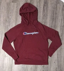 Champion Hoodie Women's Medium Maroon Pullover Sweatshirt Authentic Athleticwear - Imagen 1 de 7