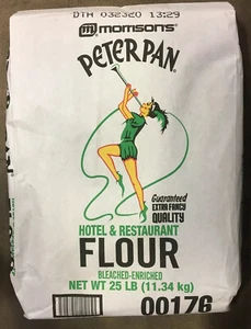 Peter Pan Extra Fancy Quality 25 lb Hotel & Restaurant Flour Bleached- Enriched - Bild 1 von 3