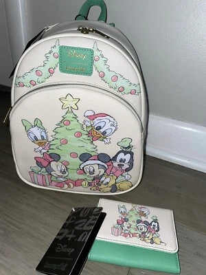 NUEVO Loungefly Disney Bebé Sensacional Seis Navidad Mini Mochila Cartera Mickey Foto 1 de 4