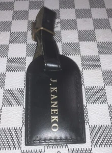 Louis Vuitton small Black W/ Gold Hardware name tag W Initials ( J.KANEKO ). - Picture 1 of 12