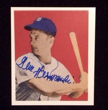 GENE HERMANSKI 1949 BOWMAN (1988 REPRINT) Autographed Signed Baseball Card 20 