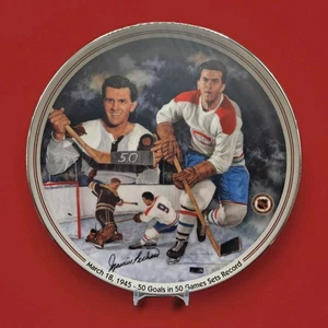 Maurice Richard 50 Goals 50 Games Bradford Exchange Collectors Plate 1998 Rare - Picture 1 of 4
