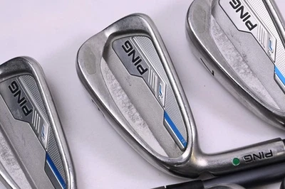 Left Hand Ping i-Series E1 Irons / 5-PW / Green Dot / Senior Flex Ping CFS 65 - Image 1 of 4