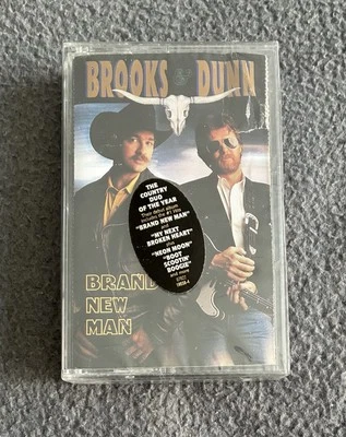 Ultra Rare Brooks & Dunn Brand New Man Hype Sticker Sealed New Cassette Tape! - Image 1 of 2