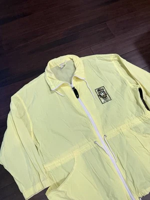 Vintage OP Ocean Pacific Neon Green Full Zip Windbreaker JACKET 90’s XL - Image 1 of 4