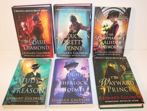 Lot of 6 Leonard Goldberg PB/HC Books, The Daughter of Sherlock Holmes Series - Picture 1 of 10