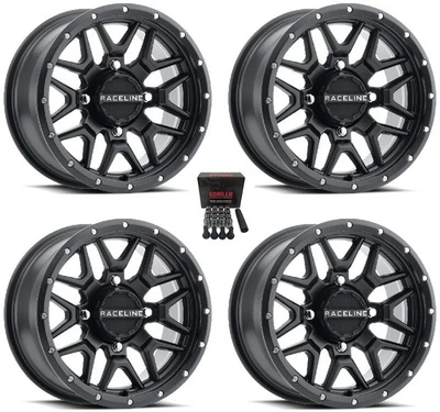 Raceline Krank UTV Wheels +38mm Black 14" Can-Am Commander Maverick (4) Foto 1 de 3