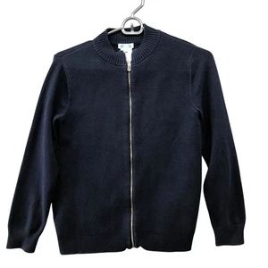 Jacadi Paris Jungen Gr. 10 Full Zip Pullover dunkelblau Baumwolle Band Kragen 140 cm - Bild 1 von 8