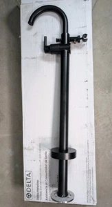 Delta T4759-BLFL Trinsic Contemporary Floor Mount Tub Filler Faucet Matte Black - Picture 1 of 10