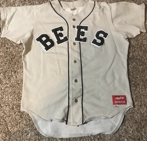 Salt Lake City Bees Vtg. Stitched Rawlings Baseball Jersey (46 - Med.) AAA 90's - Picture 1 of 9
