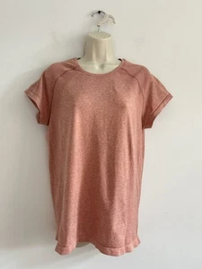 Sweaty Betty Athlete Seamless Workout Gym Pink Women’s T-shirt Sz XL - Picture 1 of 6