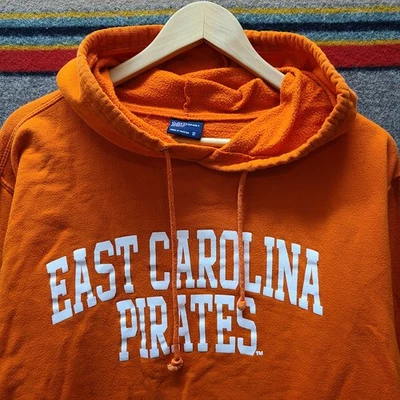 Vtg East Carolina University Pirates Sweatshirt Mens Small Boxy Pullover Hoodie - Image 1 of 4