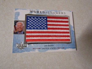 DECISION 2022 TRADING CARD POLITICAL FLAG PATCH WORLD LEADERS JOE BIDEN WL61 US - Picture 1 of 2