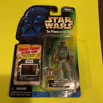 Figura de acción Kenner Star Wars Power of the Force Boba Fett 1997 - Verde Foto 1 de 2