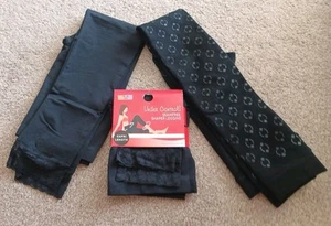 2 Pairs Cropped Capri Lace Trim Leggings Gym Light Control Size 16/18 + 1 Pair - Picture 1 of 7