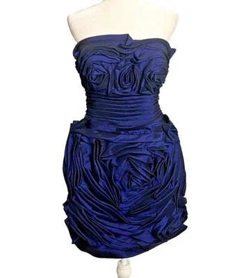 Mini Vestido De Colección Jovani Tafetta Roseta Sin Tirantes Baile de graduación Formal Talla 4? Púrpura para mujer Foto 1 de 4
