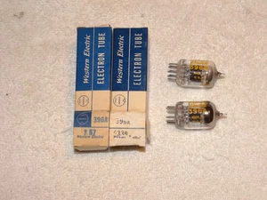 2 x 396A (5670) Western Electric Tubes*Black Plates-D*NOS-NIB*(Matched 6%)#R5 - Picture 1 of 5