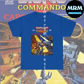 NEW Bionic Commando NES Box Art Design Blue  T-Shirt S-5XL Tee