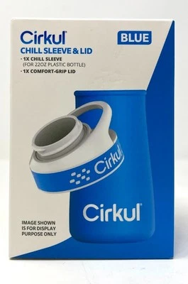 Cirkul Chill Sleeve & Comfort-Grip Lid for 22oz Bottle Blue