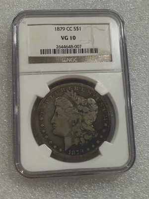 1879 CC Morgan Silver Dollar NGC VG 10 ~~ Key Date ~~  (007) - Image 1 of 2