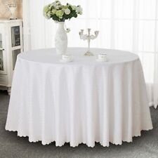 Polyester Round Table Cloth Striped Table Cover Hotel Banquet Tablecloth Solid