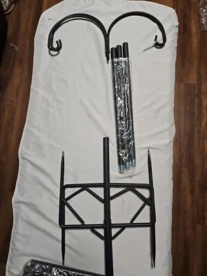 String Light Poles for Outside, 2 Pack 6FT Metal Poles for Outdoor String Lights - Image 1 of 4