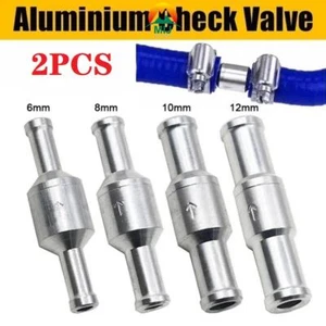 2PCS One Way Aluminium Fuel Valve Non Return Check Valve for Petrol Diesel Oil - Picture 1 of 13