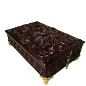 Reliquary Box Orthodox Christian Carved Wooden Handcarved 11.81" - Picture 1 of 11