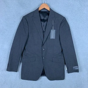 Wilke Rodriguez Suit Jacket 40R Gray Slim Fit Stretch Striped Blazer NWT $139 - Picture 1 of 15