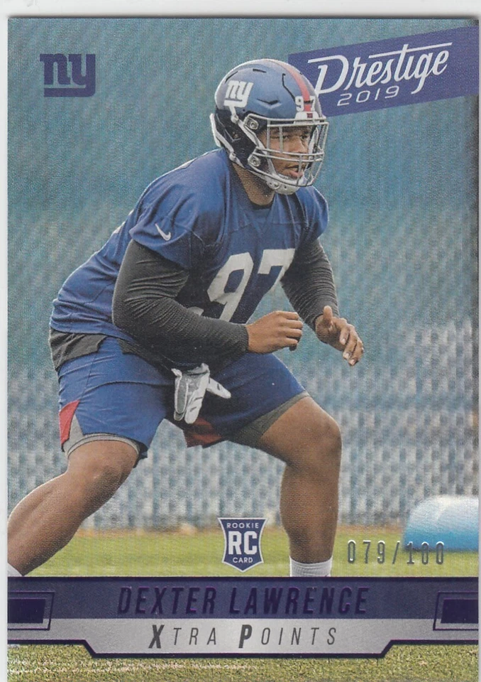 2019 Dexter Lawrence Prestige XTRA POINTS ROOKIE Purple /100 - #210 NY Giants - Image 1 of 1