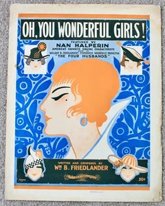 Oh, You Wonderful Girl ! Sheet Music 1917 LARGE FORMAT - Picture 1 of 1