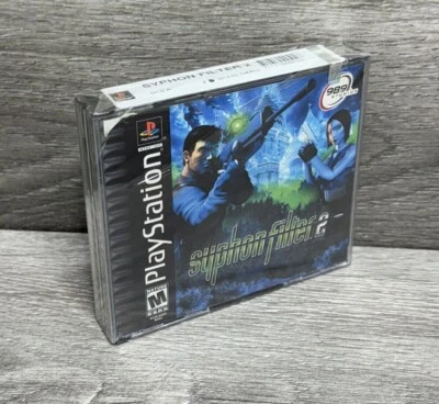 1st Print Y-Folds Syphon Filter 2 Black Label PlayStation 1 PS1 (RIPS TEARS) - Image 1 of 4
