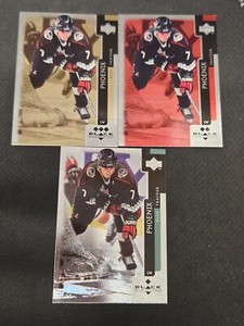 1997-98 UPPER DECK UD BLACK DIAMOND KEITH TKACHUK #110 BASE RED GOLD 3 CARD LOT
