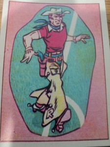 Red Ryder Little Beaver LOT 2 TRADING CARDS w/ SOCCER T-SHIRT Argentina 1970's